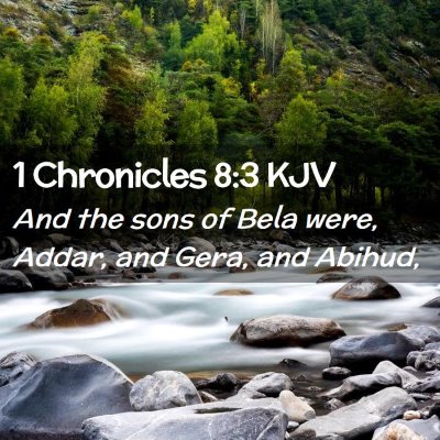Picture 02 - 1 Chronicles 8:3 KJV - And the sons of Bela were, Addar, and Gera, and - Bible Verse Picture