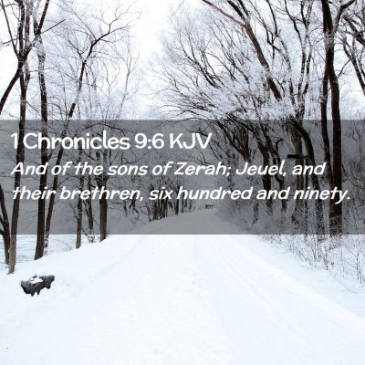 Picture 02 - 1 Chronicles 9:6 KJV - And of the sons of Zerah; Jeuel, and their - Bible Verse Picture