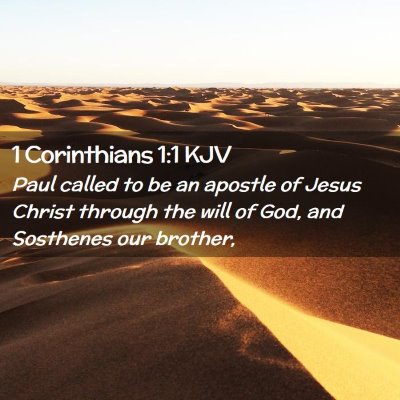 Picture 02 - 1 Corinthians 1:1 KJV - Paul called to be an apostle of Jesus Christ - Bible Verse Picture