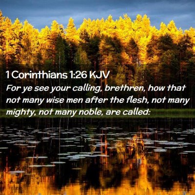 Picture 02 - 1 Corinthians 1:26 KJV - For ye see your calling, brethren, how that not - Bible Verse Picture