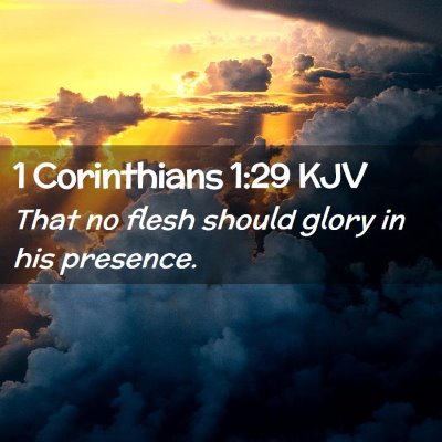 Picture 02 - 1 Corinthians 1:29 KJV - That no flesh should glory in his - Bible Verse Picture