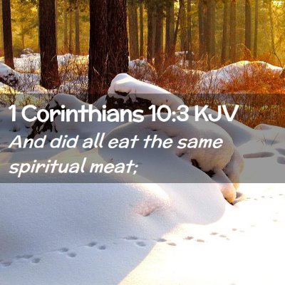 Picture 02 - 1 Corinthians 10:3 KJV - And did all eat the same spiritual - Bible Verse Picture