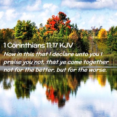 Picture 02 - 1 Corinthians 11:17 KJV - Now in this that I declare unto you I praise you - Bible Verse Picture