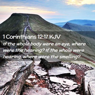 Picture 02 - 1 Corinthians 12:17 KJV - If the whole body were an eye, where were the - Bible Verse Picture