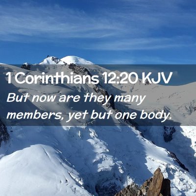 Picture 02 - 1 Corinthians 12:20 KJV - But now are they many members, yet but one - Bible Verse Picture