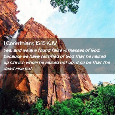 Picture 02 - 1 Corinthians 15:15 KJV - Yea, and we are found false witnesses of God; - Bible Verse Picture