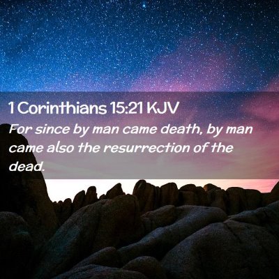 Picture 02 - 1 Corinthians 15:21 KJV - For since by man came death, by man came also the - Bible Verse Picture