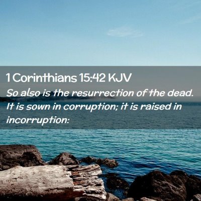 Picture 02 - 1 Corinthians 15:42 KJV - So also is the resurrection of the dead. It is - Bible Verse Picture