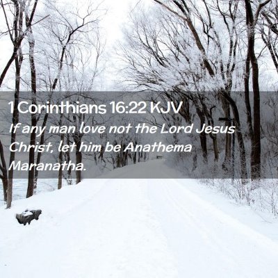Picture 02 - 1 Corinthians 16:22 KJV - If any man love not the Lord Jesus Christ, let - Bible Verse Picture