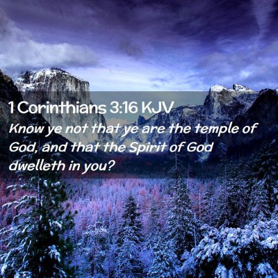 Picture 02 - 1 Corinthians 3:16 KJV - Know ye not that ye are the temple of God, and - Bible Verse Picture