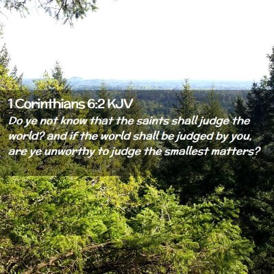 Picture 02 - 1 Corinthians 6:2 KJV - Do ye not know that the saints shall judge the - Bible Verse Picture