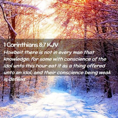 Picture 02 - 1 Corinthians 8:7 KJV - Howbeit there is not in every man that knowledge: - Bible Verse Picture