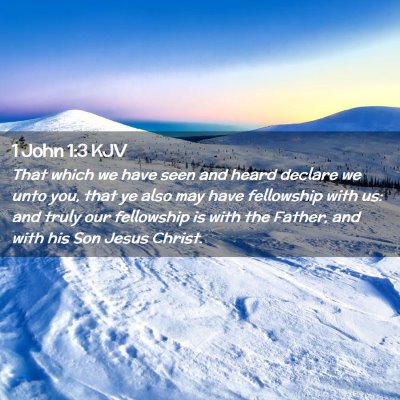 Picture 02 - 1 John 1:3 KJV - That which we have seen and heard declare we unto - Bible Verse Picture