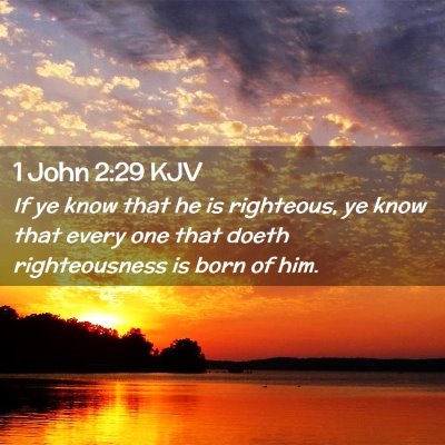 Picture 02 - 1 John 2:29 KJV - If ye know that he is righteous, ye know that - Bible Verse Picture