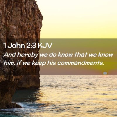 Picture 02 - 1 John 2:3 KJV - And hereby we do know that we know him, if we - Bible Verse Picture