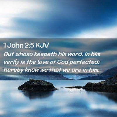 Picture 02 - 1 John 2:5 KJV - But whoso keepeth his word, in him verily is the - Bible Verse Picture
