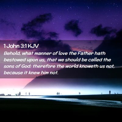 Picture 02 - 1 John 3:1 KJV - Behold, what manner of love the Father hath - Bible Verse Picture