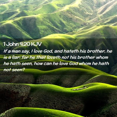 Picture 02 - 1 John 4:20 KJV - If a man say, I love God, and hateth his brother, - Bible Verse Picture