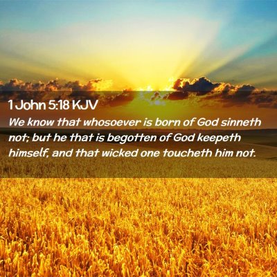 Picture 02 - 1 John 5:18 KJV - We know that whosoever is born of God sinneth - Bible Verse Picture