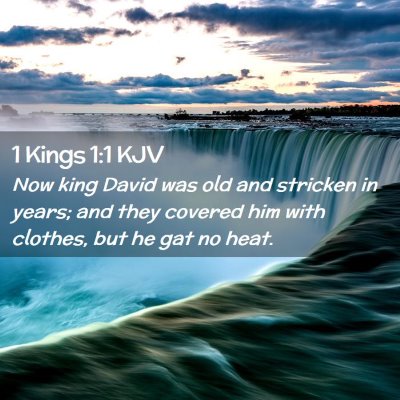 Picture 02 - 1 Kings 1:1 KJV - Now king David was old and stricken in years; and - Bible Verse Picture