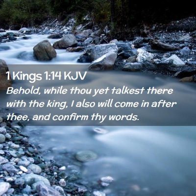 Picture 02 - 1 Kings 1:14 KJV - Behold, while thou yet talkest there with the - Bible Verse Picture