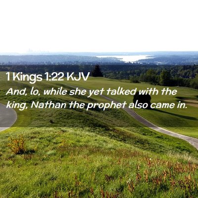 Picture 02 - 1 Kings 1:22 KJV - And, lo, while she yet talked with the king, - Bible Verse Picture