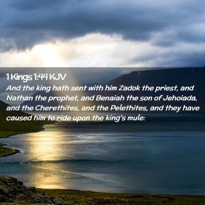 Picture 02 - 1 Kings 1:44 KJV - And the king hath sent with him Zadok the priest, - Bible Verse Picture