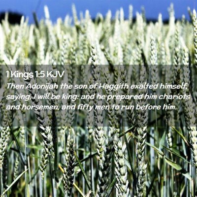 Picture 02 - 1 Kings 1:5 KJV - Then Adonijah the son of Haggith exalted himself, - Bible Verse Picture
