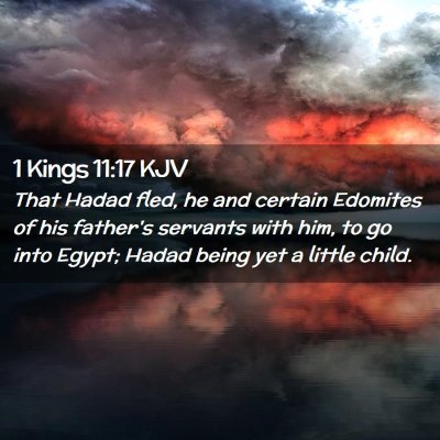 Picture 02 - 1 Kings 11:17 KJV - That Hadad fled, he and certain Edomites of his - Bible Verse Picture