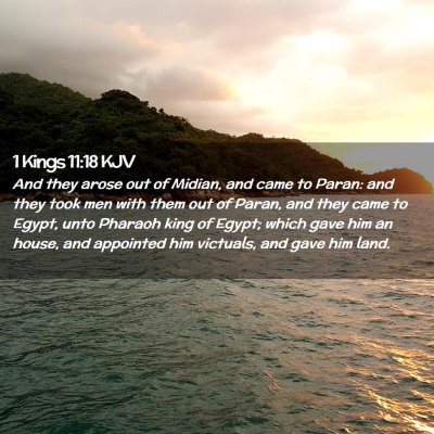 Picture 02 - 1 Kings 11:18 KJV - And they arose out of Midian, and came to Paran: - Bible Verse Picture