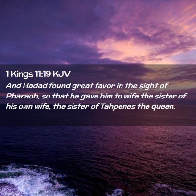 Picture 02 - 1 Kings 11:19 KJV - And Hadad found great favor in the sight of - Bible Verse Picture