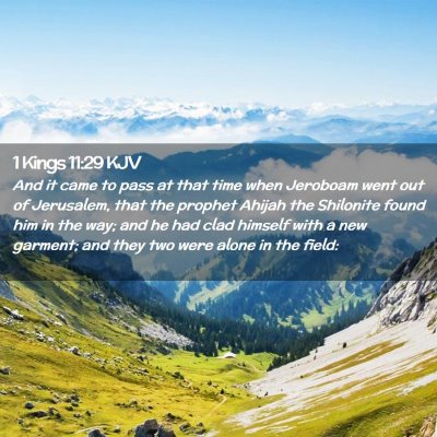 Picture 02 - 1 Kings 11:29 KJV - And it came to pass at that time when Jeroboam - Bible Verse Picture