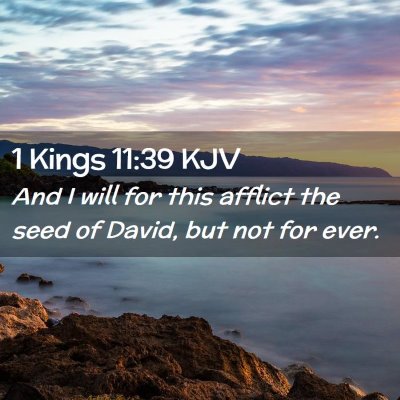 Picture 02 - 1 Kings 11:39 KJV - And I will for this afflict the seed of David, - Bible Verse Picture