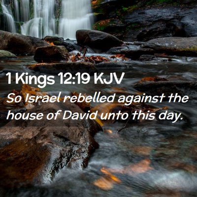 Picture 02 - 1 Kings 12:19 KJV - So Israel rebelled against the house of David - Bible Verse Picture