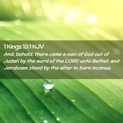 Picture 02 - 1 Kings 13:1 KJV - And, behold, there came a man of God out of Judah - Bible Verse Picture