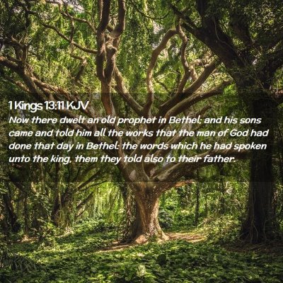 Picture 02 - 1 Kings 13:11 KJV - Now there dwelt an old prophet in Bethel; and his - Bible Verse Picture