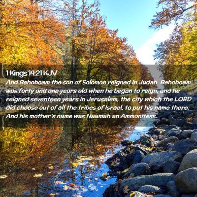 Picture 02 - 1 Kings 14:21 KJV - And Rehoboam the son of Solomon reigned in Judah. - Bible Verse Picture