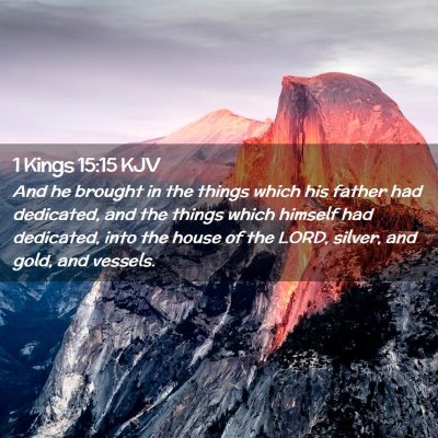 Picture 02 - 1 Kings 15:15 KJV - And he brought in the things which his father had - Bible Verse Picture