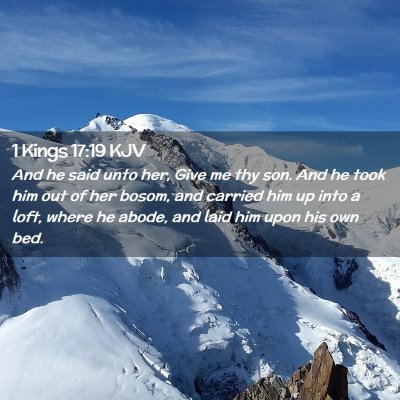 Picture 02 - 1 Kings 17:19 KJV - And he said unto her, Give me thy son. And he - Bible Verse Picture