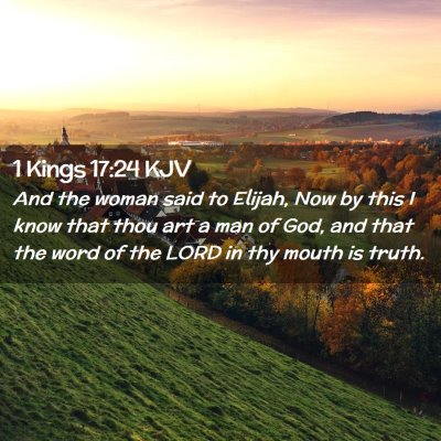 Picture 02 - 1 Kings 17:24 KJV - And the woman said to Elijah, Now by this I know - Bible Verse Picture