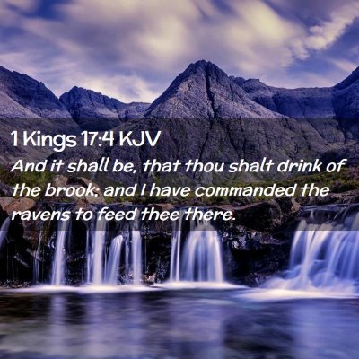 Picture 02 - 1 Kings 17:4 KJV - And it shall be, that thou shalt drink of the - Bible Verse Picture