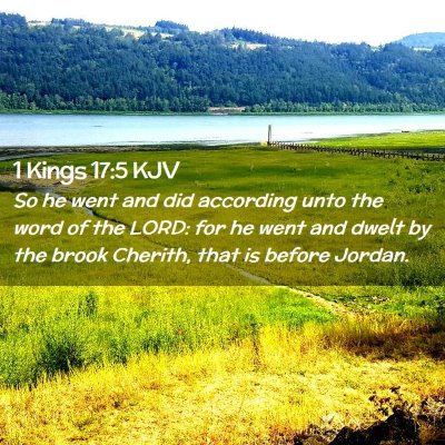 Picture 02 - 1 Kings 17:5 KJV - So he went and did according unto the word of the - Bible Verse Picture