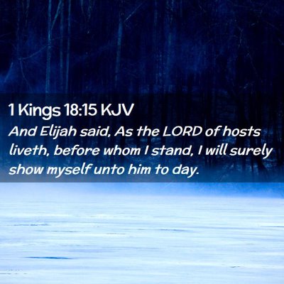 Picture 02 - 1 Kings 18:15 KJV - And Elijah said, As the LORD of hosts liveth, - Bible Verse Picture