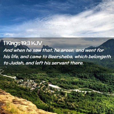 Picture 02 - 1 Kings 19:3 KJV - And when he saw that, he arose, and went for his - Bible Verse Picture