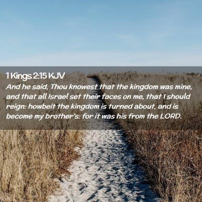 Picture 02 - 1 Kings 2:15 KJV - And he said, Thou knowest that the kingdom was - Bible Verse Picture
