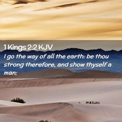 Picture 02 - 1 Kings 2:2 KJV - I go the way of all the earth: be thou strong - Bible Verse Picture