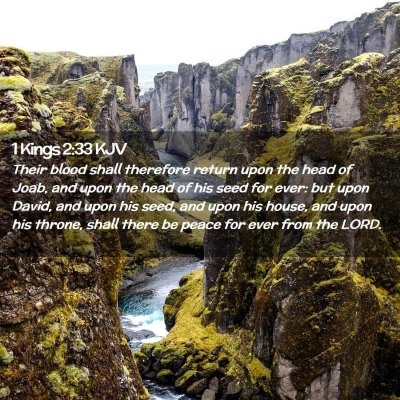 Picture 02 - 1 Kings 2:33 KJV - Their blood shall therefore return upon the head - Bible Verse Picture