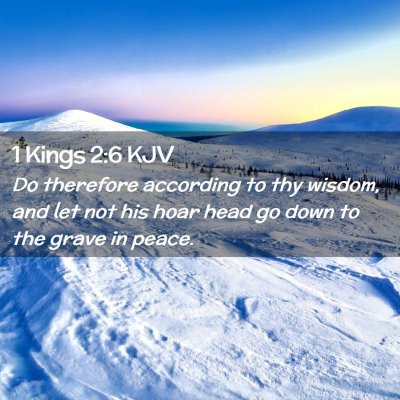 Picture 02 - 1 Kings 2:6 KJV - Do therefore according to thy wisdom, and let not - Bible Verse Picture