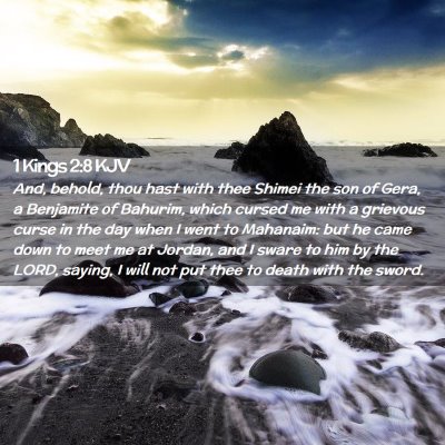 Picture 02 - 1 Kings 2:8 KJV - And, behold, thou hast with thee Shimei the son - Bible Verse Picture