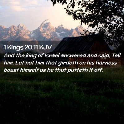 Picture 02 - 1 Kings 20:11 KJV - And the king of Israel answered and said, Tell - Bible Verse Picture